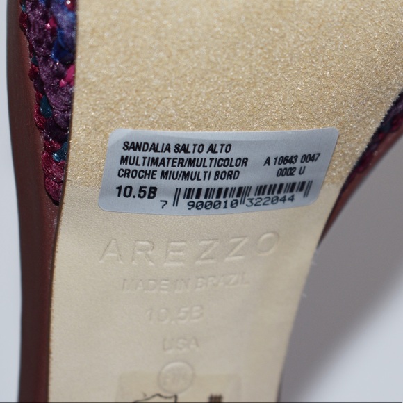 NWOT Arezzo Mya Crochet Block High Heel Sandals - Picture 11 of 11